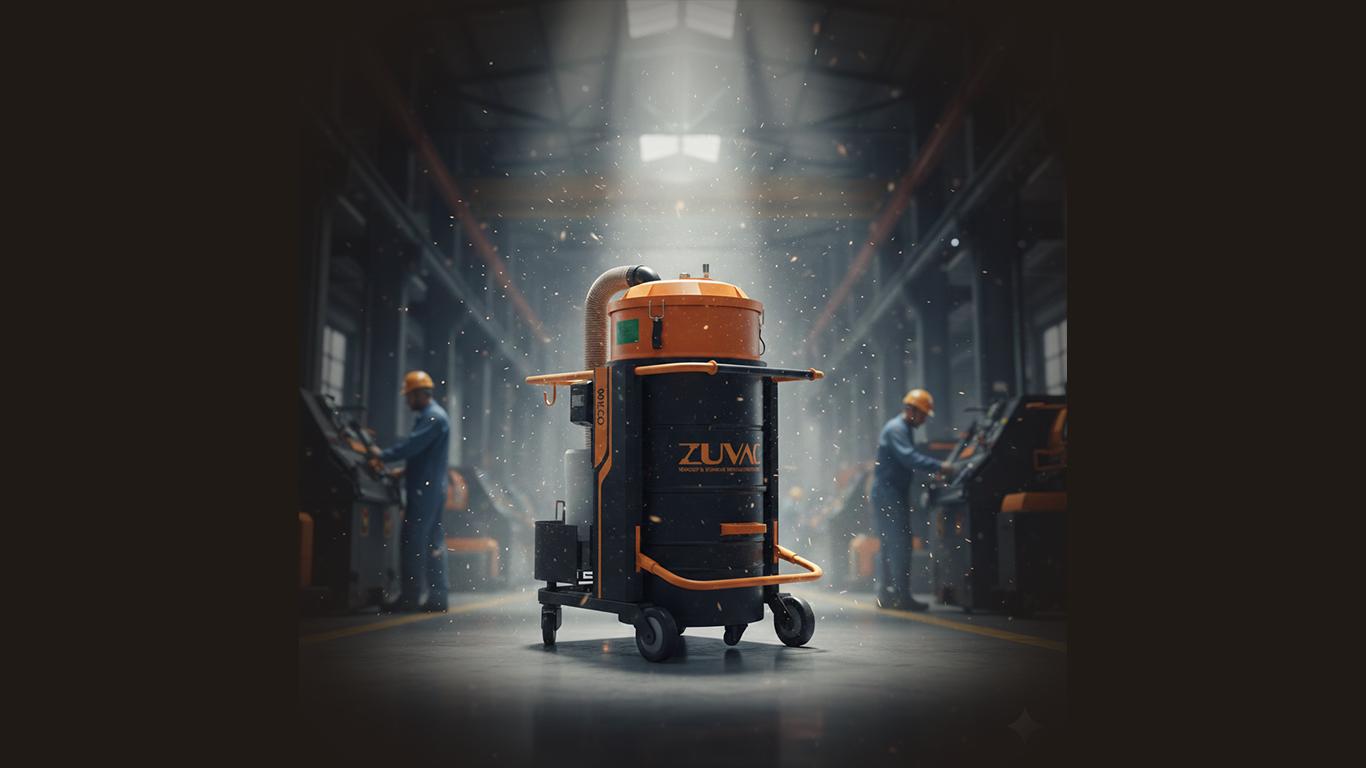 ZUVAC industriële stofzuiger in professioneel gebruik